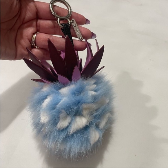 Fendi Cream and Blue Pineapple Charm - Picture 3 of 6